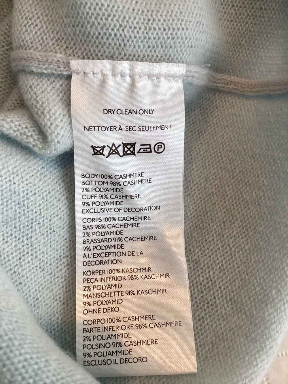 🐾Anthropologie Cashmere Sweater Pilcro Collared Long Sleeve Polo New Dog Blue - Picture 14 of 15